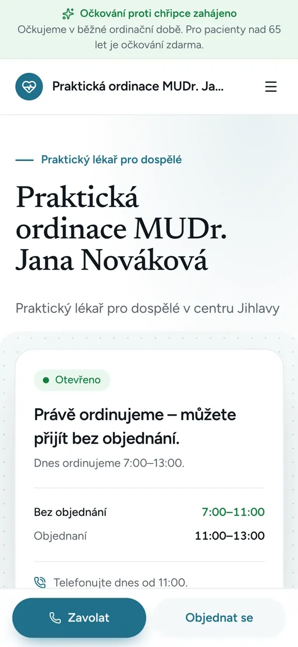 Motiv Klinika na telefonu